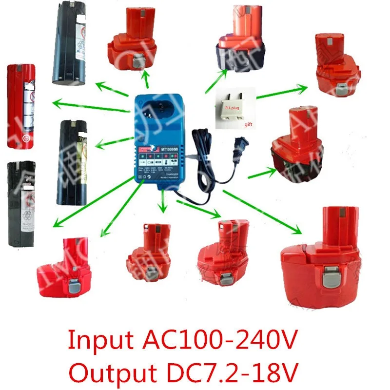 Зарядное устройство для замены Зарядного устройства MAKITA 7,2 в 9,6 в 12 В 14,4 в 18 в Ni-MH NI-CD аккумулятор MAKITA DC1804 DC1414T DC1414F 9100A 9001