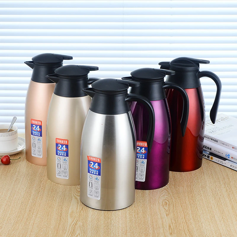 

Hoomall Large Capacity Thermal Kettle Home Double Layer Stainless Steel Coffee Pot Thermal Insulation Vacuum Flask Kettles Jug