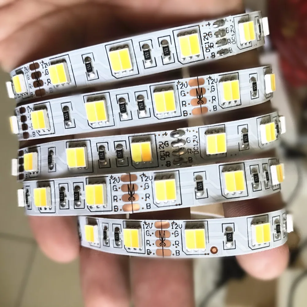 Светодиодная лента двойной белый 5630 CW/WW CCT 2 цвета в 1 LED 5050 цветовая температура 5 м