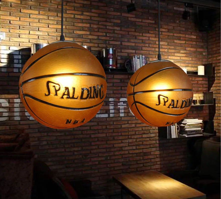 etop Creative Basketball Pendant Light Bulb Cord Pendant Lights Loft