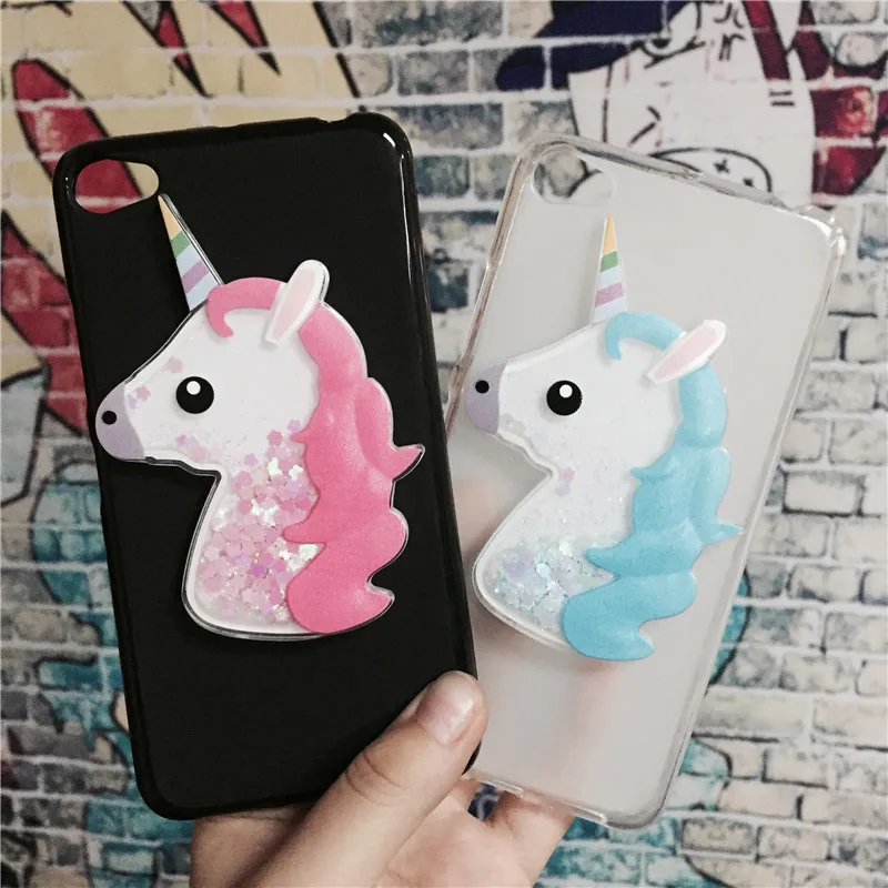

3D Unicorn Quicksand Liquid Soft Silicone Case for Lenovo S60 S60a S60-a S60-t S60w Phone Cover Cartoon Diamond Funda Coque