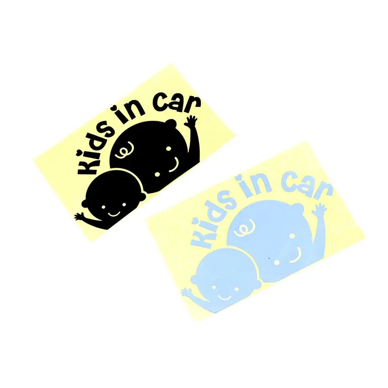 Cute Kids In Car Car Sticker DIY reflective auto stickers High Quality Car styling Cartoon