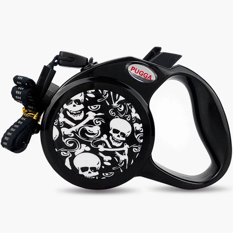 Black dog leash Поводок для собак, прочный нейлоновый Канат, 8 м, 5 м, 3 м, автоматический удлиняющий поводок для прогулок для маленьких и средних собак, поводок для домашних животных - Цвет: Black dog leash