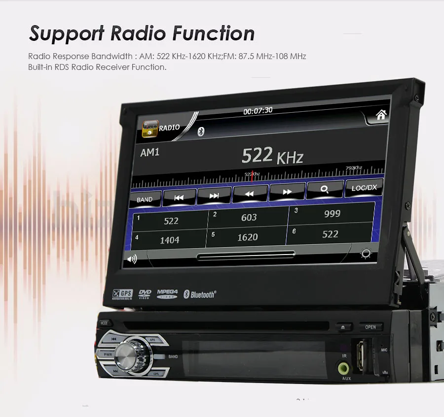 Best car 1 din autoradio Audio RDS Car DVD Player Navigation PC Sub GPS Stereo SD MP3  Movie 1din Auto Radio MP5 Universal 8