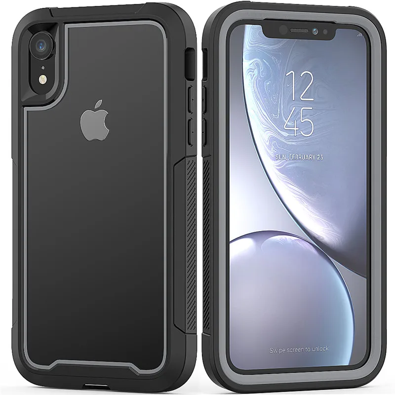 Gray Противоударный армированный силиконовый чехол для iPhone 11 Pro XS Max прозрачные чехлы для iPhone 6 6S 7 8 Plus X XR роскошный акриловый чехол из ТПУ - Цвет: Gray