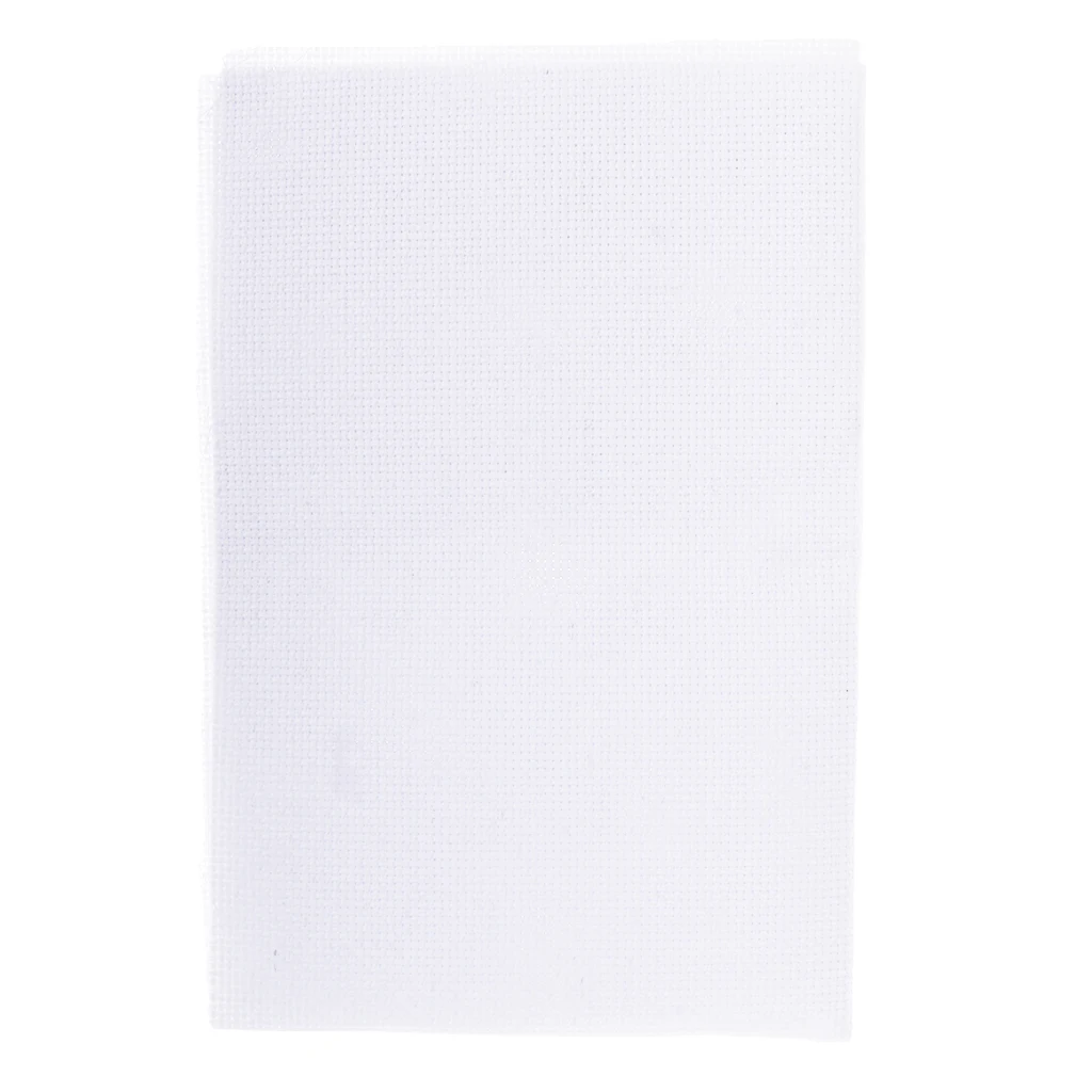 White 11 14 Count Cross Stitch Cloth Aida Fabric DIY Hand Embroidery Cloth