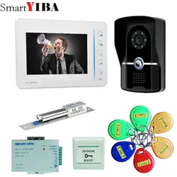 Smartyiba 7 "белый дисплей 7" Цвет видео-телефон двери Видеодомофоны Домофон домофона ИК-Ночное видение Камера Дверные звонки комплект