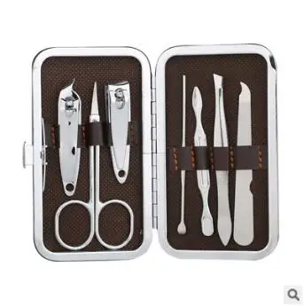 ПУ мульти 7 шт костюм шлифовальный пилка для ногтей кусачки для маникюра контейнер для удаления лака дизайн ногтей и салон здоровья и красоты HA175