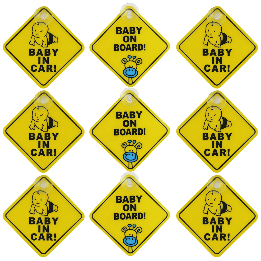 

2018 Car window sticker intimate accessories BABY IN CAR safety warning sticker Car sucker baby carriage sticker vinyl sticker
