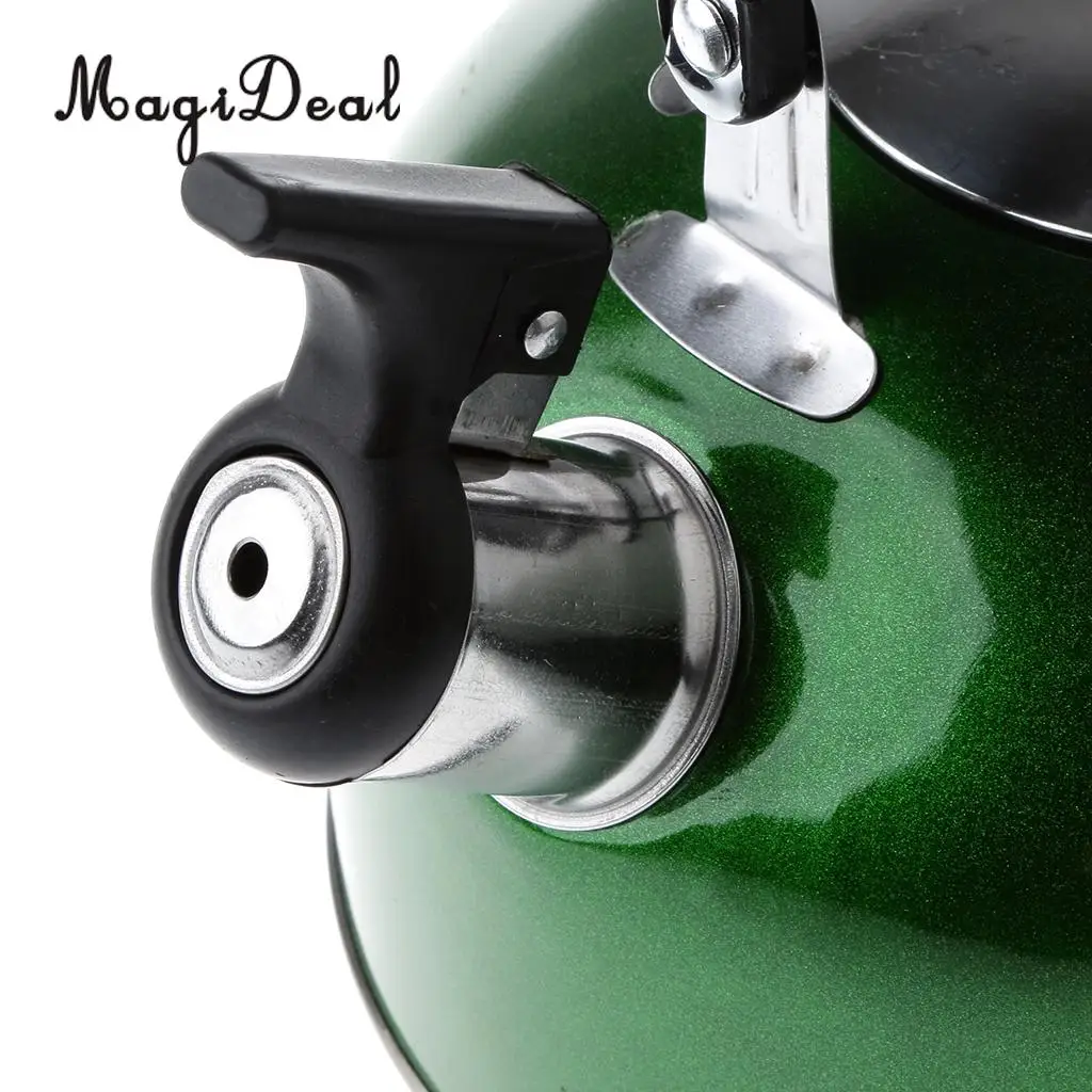 Lightweight MagiDeal Whistling Kettle Stainless Steel Camping Kitchen Tea Coffee Water Pot for Kitchen Fishing Picnic BBQ