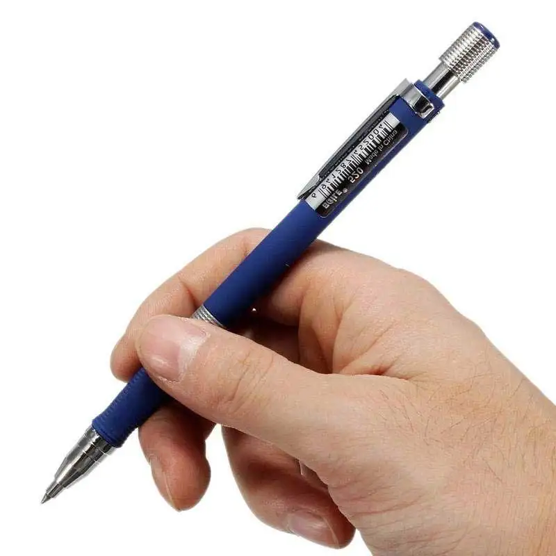 1 шт., 2 мм, пластиковый и металлический свинцовый держатель, механический черновой карандаш для рисования, 2,0 мм, свинцовый карандаш, школьный офисный эскиз, запасные части для экзамена