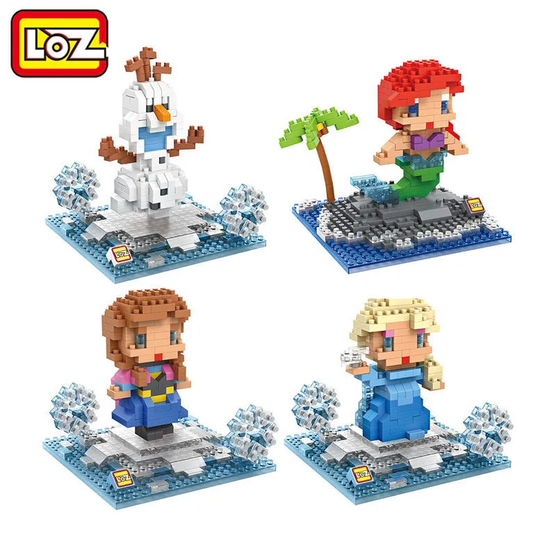 

Ormino LOZ Blocks Princess Ariel Elsa Anna Olaf Toy Doll Building Block Model Kids Gift Children's Toys Educational Bricks