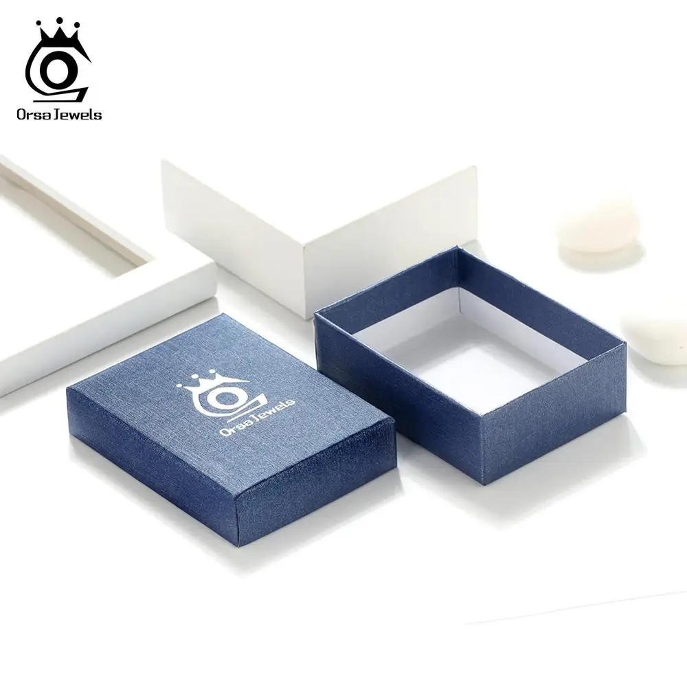 

ORSA JEWELS Square Box 9*7cm Display Blue Jewelry Boxes Gift Packing Bracelet Necklace Custom Wholesale Drop Shipping OBZH14