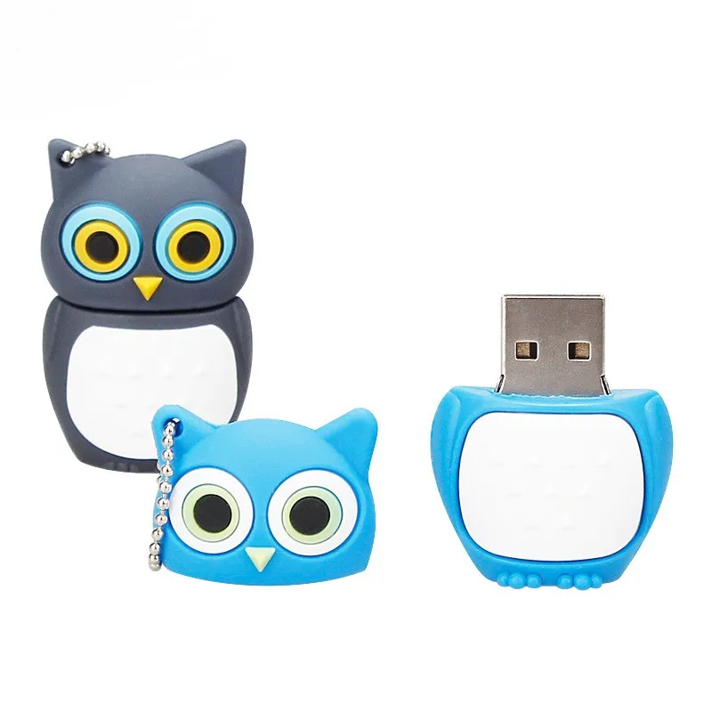 USB флеш-накопитель 64 ГБ, милое животное мультяшная сова, usb 2,0, 4 ГБ, 8 ГБ, 16 ГБ, 32 ГБ, 128 ГБ, флеш-накопитель, usb память, креативная флешка, подарок на праздник