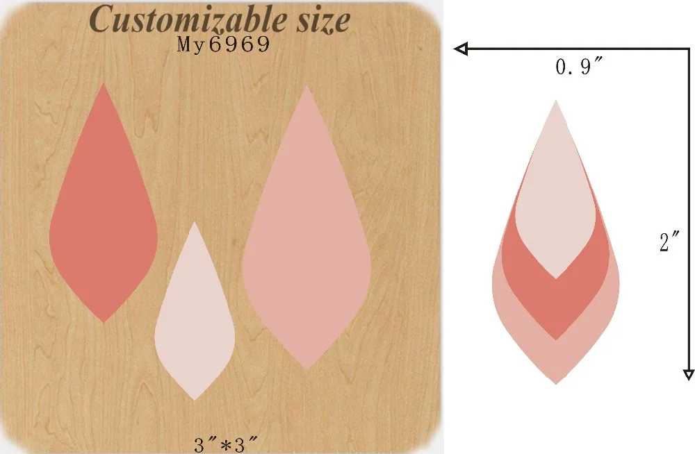 

Three Leaf Earrings die cutting & Wooden dies fit /// Scrabooking