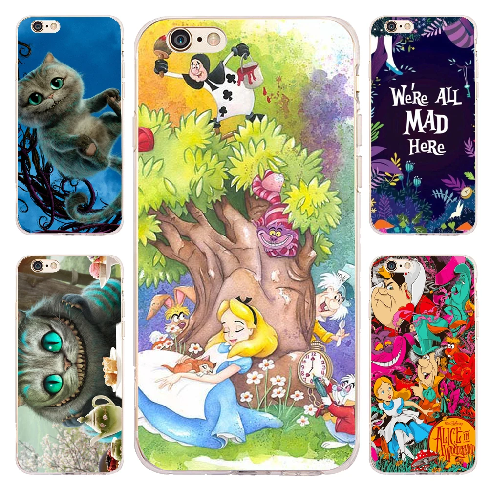 

Coque Cheshire Cat Alice Clear Soft Silicone Phone Cases for iPhone XS Max XR X 7 8 6 6S Plus 5S 5 SE 5C 4S 4 iPod Touch 6 5.