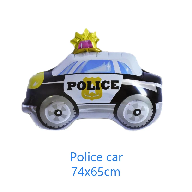 DIY Cartoon Car Balloons Fire Truck Car Train Foil Balloon Ambulance Globos Children Gifts Birthday Party Decorations Kids balls