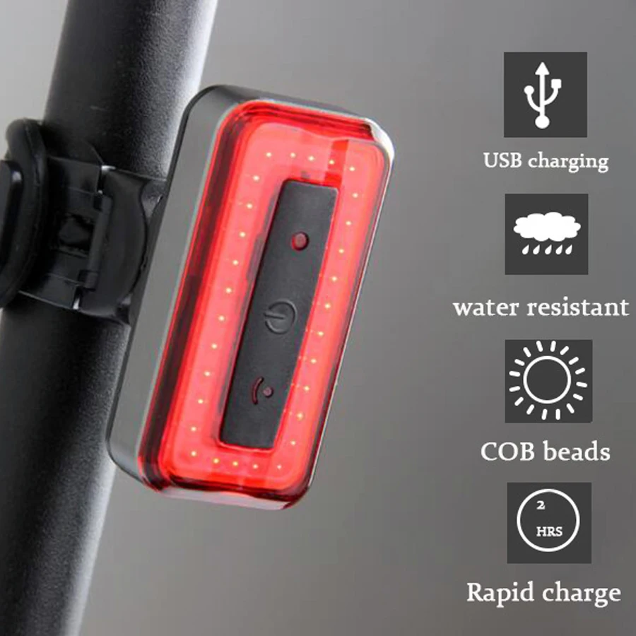 Clearance 10 Bicycle taillight cob LED Laser USB Rechargeable Bike Rear Light Remote Turn Signal Safety Lamp Waterproof Bright Tail Lights 3