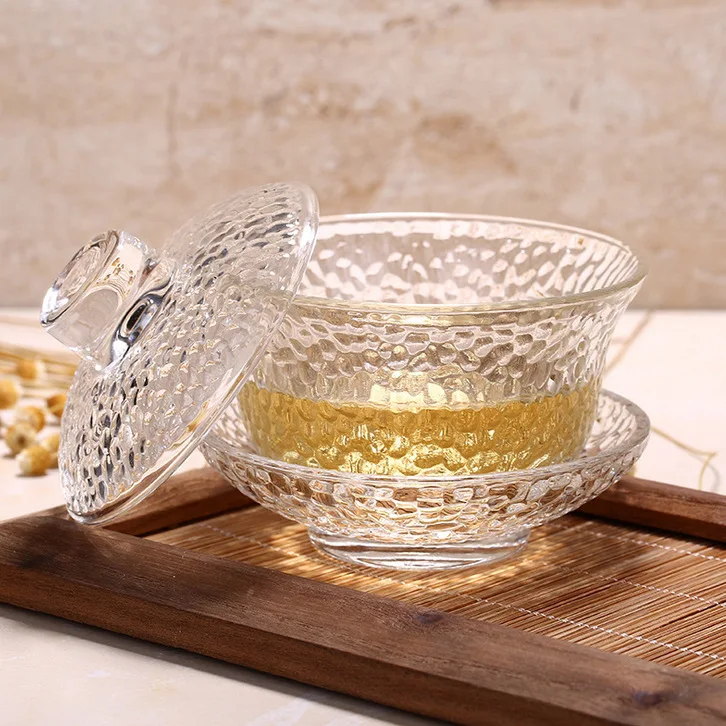 Термостойкий стеклянный чайный горшок Gaiwan для пуэр Gaiwan чашка чайной посуды набор