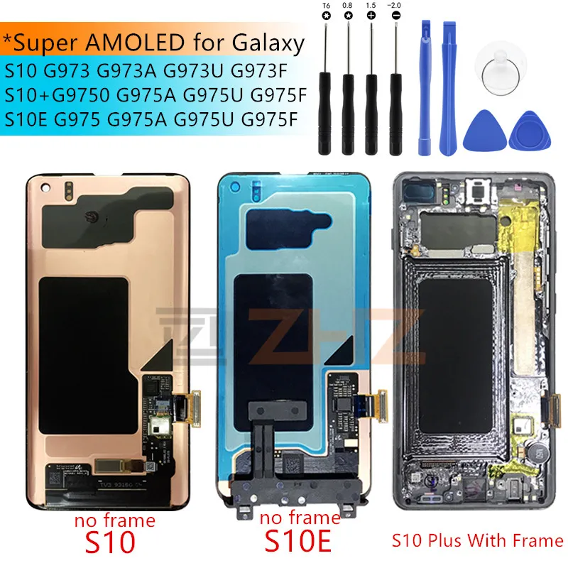 

For Samsung Galaxy S10 lcd G9730 2019 S10e G973 LCD Display Touch Screen Digitizer Assembly For SAMSUNG S10 Plus G9750 LCD