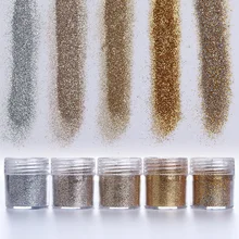 1 коробка 10мл ослепительное шампанское серебро ногтей блеск порошок пыли ногтей инструменты#18751
