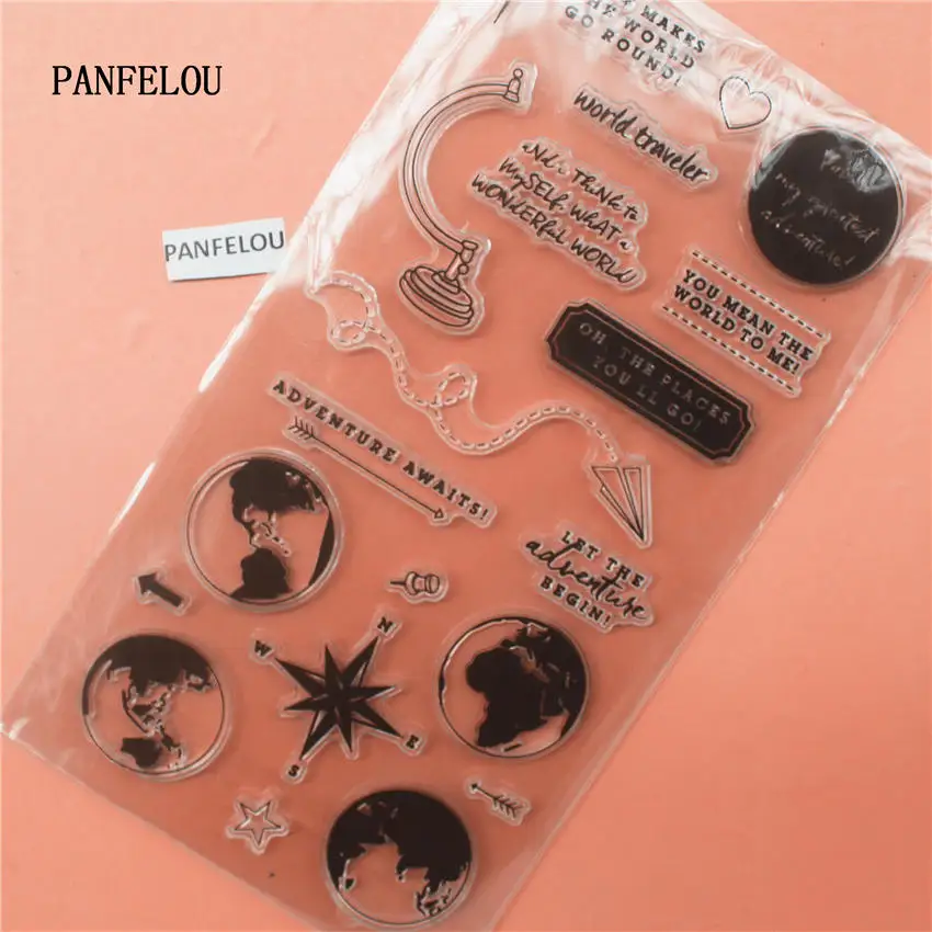 

PANFELOU Four earth Transparent Clear Silicone Stamp/Seal for DIY scrapbooking/photo album Decorative clear stamp sheets