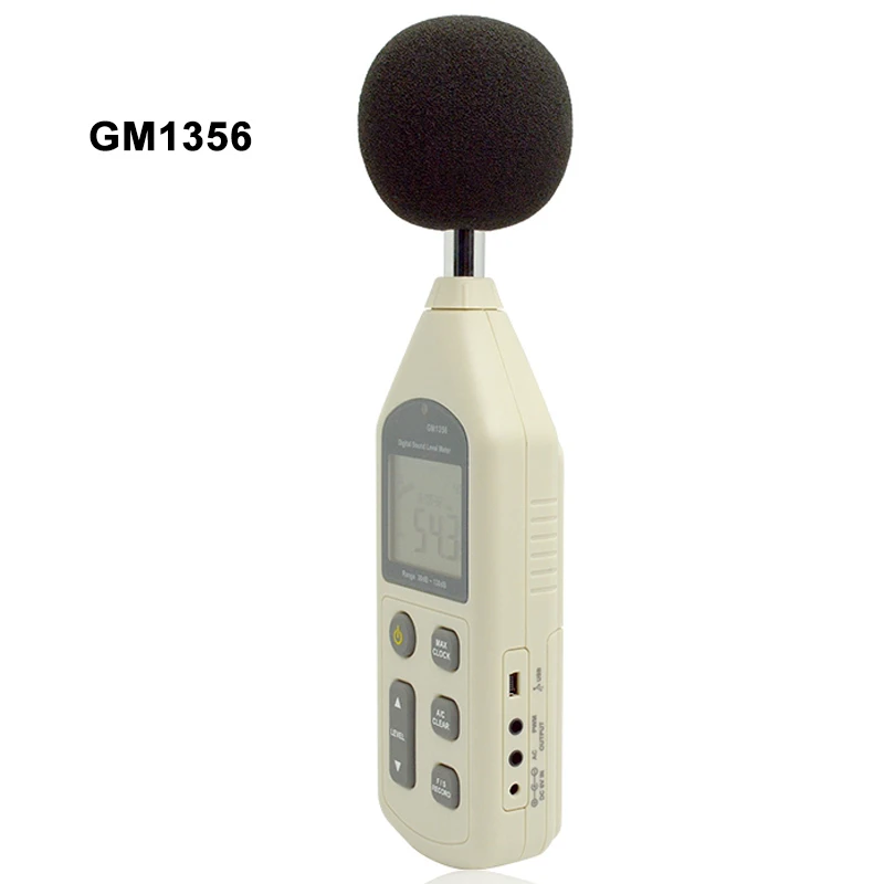 

High Quality Digital Mini Sound Level Meter USB Noise Tester meter GM1356 30-130dB A/C FAST/SLOW dB High Quality Digital Mini
