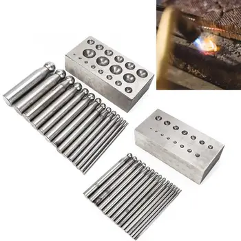 

Jewelry Dapping Block Tool Jewelry Goldsmithing Bell Beads Processing Manufacturing Professional Jewelry Making Tools 14 /15 Pit