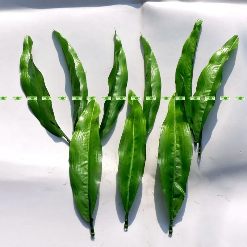 

20cm Party 150pcs Fabric Artificial Tulip Flower Plant Leaves Wedding Decor Green