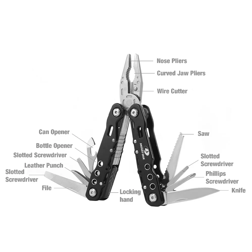 Mossy Oak 3PC Multi Tool Plier Folding Pocket