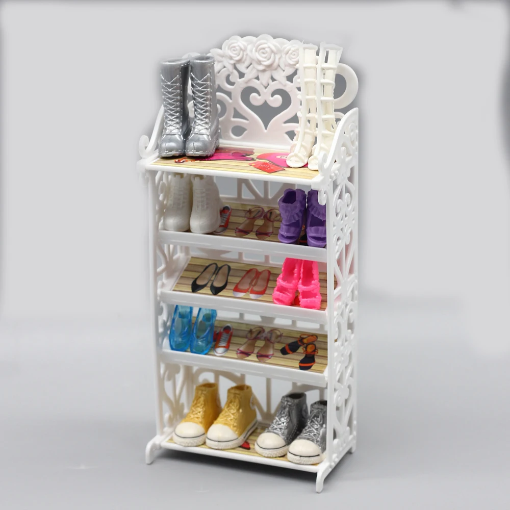 Doll Shoes 5 layers Rack House Furniture Accessory For BJD 1/6 1/8 1/12 dolls Licca accessories doll house furniture doll accessories,doll shoes
