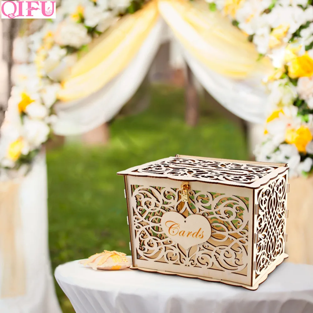 

QIFU Card Box Rustic Wedding Decor Wedding Anniversary Supplies Weeding Decor for Wedding Event Birthday Party Decor Baby Shower