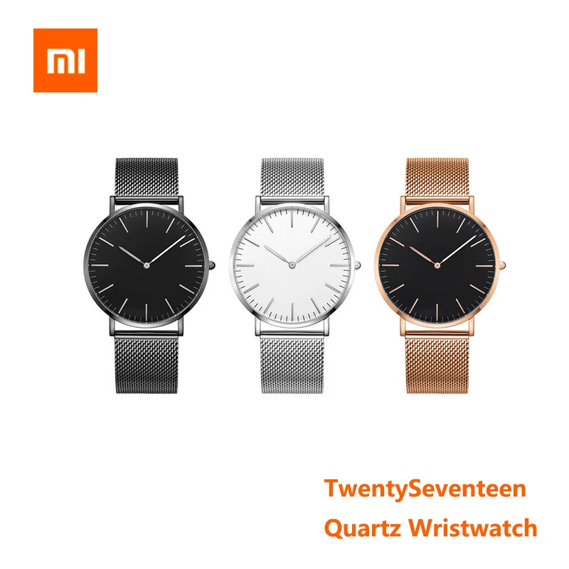 Xiaomi TwentySeventeen кварцевые наручные часы из нержавеющей стали 5 мм для мужчин и женщин