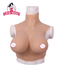 

Drag Queen High collar big breasts 75E cups silicion fake boobs for transgender shemale False pechos crossdresser cosplays gay