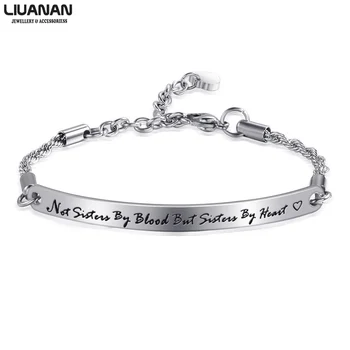 

Best Friends Bracelet Bangle Friend Jewelry Friendship Gift "Not Sisters By Blood But Sisters By Heart" Friendship Bracelet