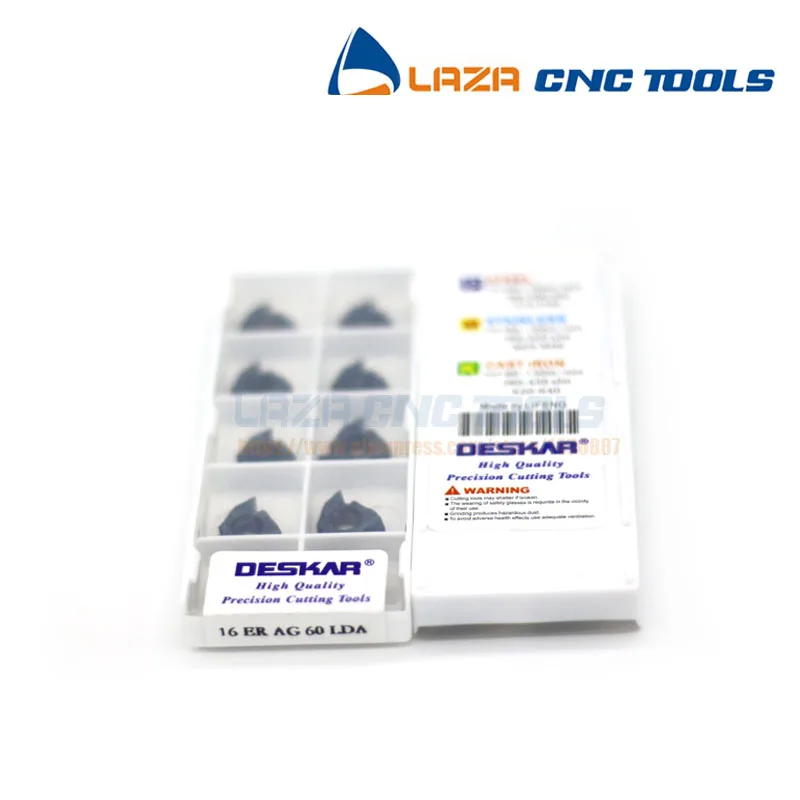 16ER 16IR AG60/AG55 LDA 16ER 16IR ISO0.5-ISO3.5 LDA* 10CPS deskar резьбы вставки карбида, Резьбовые лезвия для резки металла