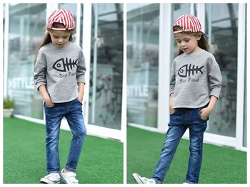 

New Arrival Baby Boys Girls Cotton Denim Jeans Kids Spring Autumn Denim Jeans Child Casual Long Pants Boys Girls Trousers