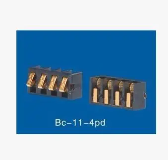 

Free shipping 4P shrapnel type mobile battery connector BC-11-4Pd 4PIN height 5.0 wide 10.5 battery holder 10pcs/lot