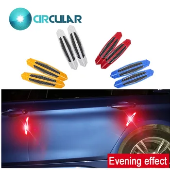 

4Pcs 300M Safety Extend Night Sight Warning Mark Car Reflective Tape Anti Collision Car Side Door Reflector Strip Sticker 168mm