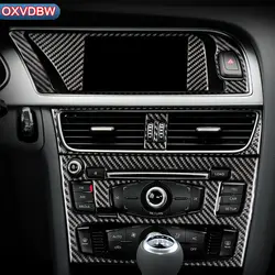 Для Audi A4 B8 A5 аксессуары из углеродного волокна для салона автомобиля навигация кондиционер CD панель управления LHD RHD Стайлинг наклейки
