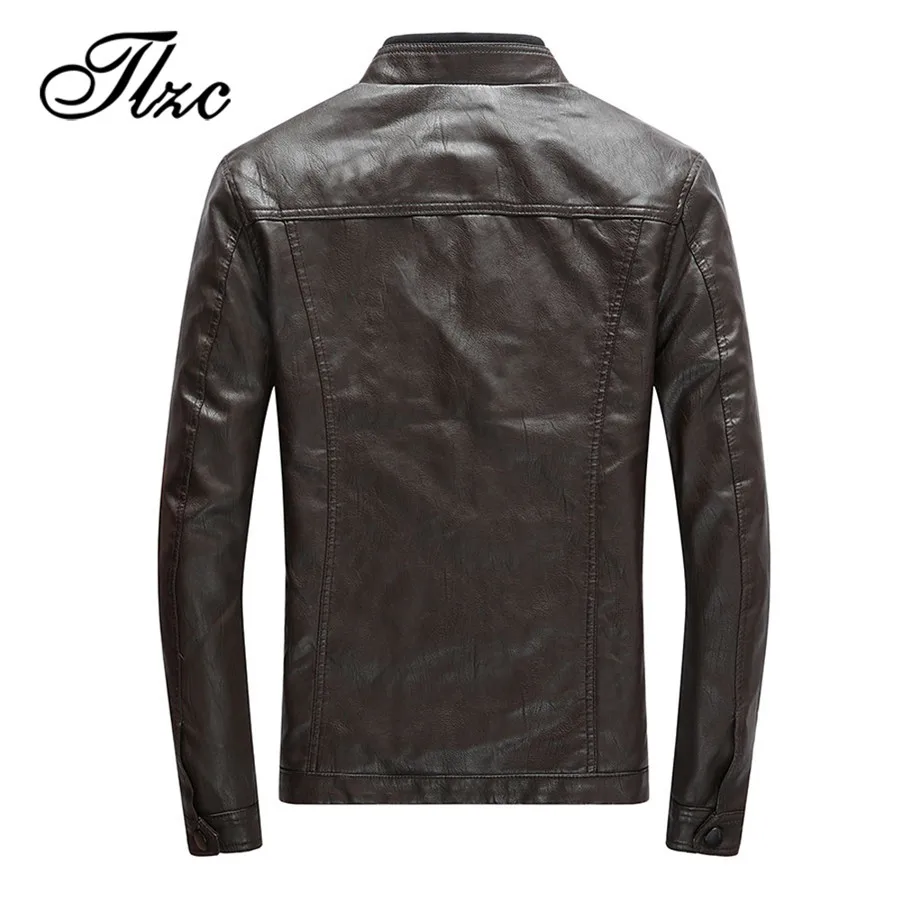 TLZC, мужское осенне-зимнее бархатное пальто, куртка из искусственной кожи, размер M-3XL, Мужская мотоциклетная куртка из искусственной кожи, мужское классическое плотное пальто, одежда