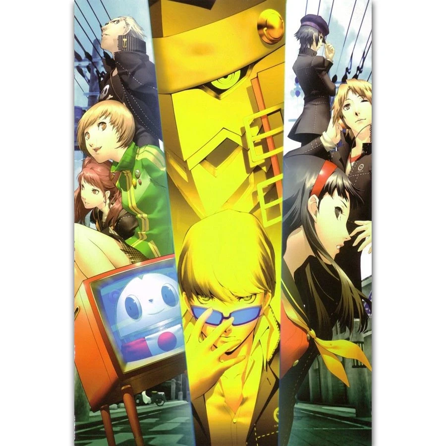 Fx716真 女神転生ペルソナ4ゲーム日本アニメ漫画ビデオゲームカスタムポスターアートシルクキャンバスホームルーム壁装飾 Painting Calligraphy Aliexpress