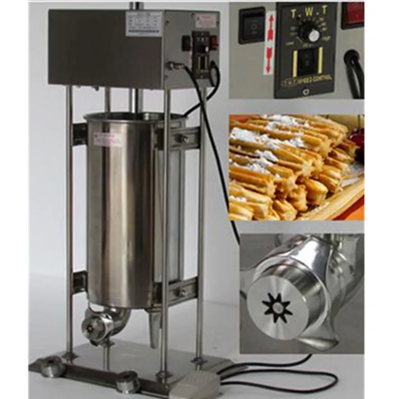 10L electric automatic spain churros making machine fried dough sticks spanish snacks latin fruit maker | Бытовая техника