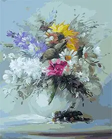 cioioil-T713 Beautiful Bouquet and Flower wall art picture paint by numbers for living room home decor