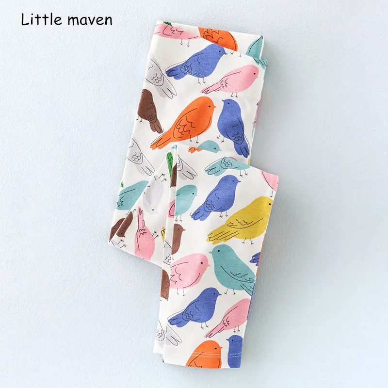 Little maven/2018 г. Осенние брюки для маленьких девочек хлопковые леггинсы с эластичной