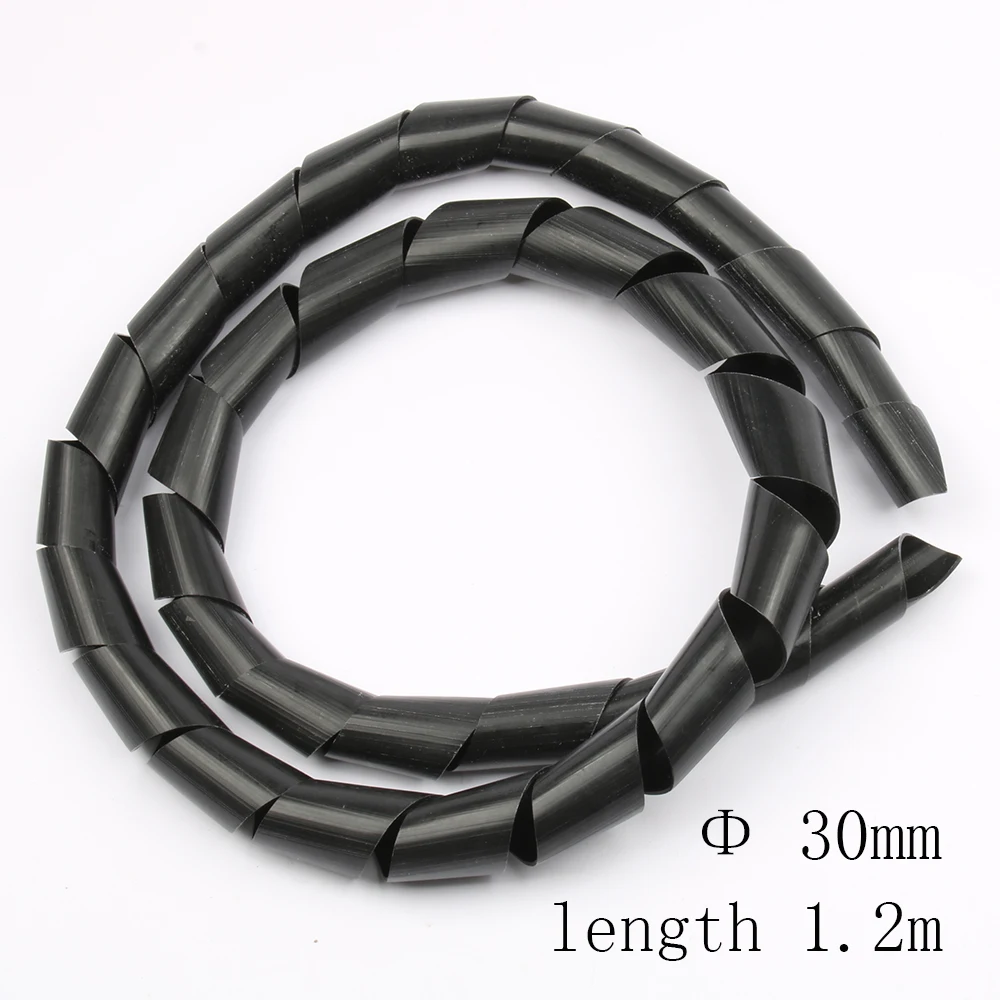

Spiral wrapping band SWB-30 diameter 30mm About 1.1M Length Black Cable casing Cable Sleeves Winding pipe Spiral Wrapping