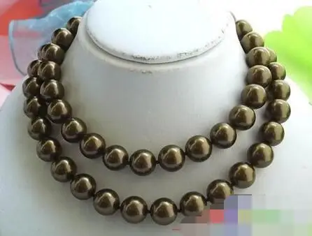 

song voge gem nanJ2035 BROWN ROUND SOUTH SEA SHELL PEARL NECKLACE