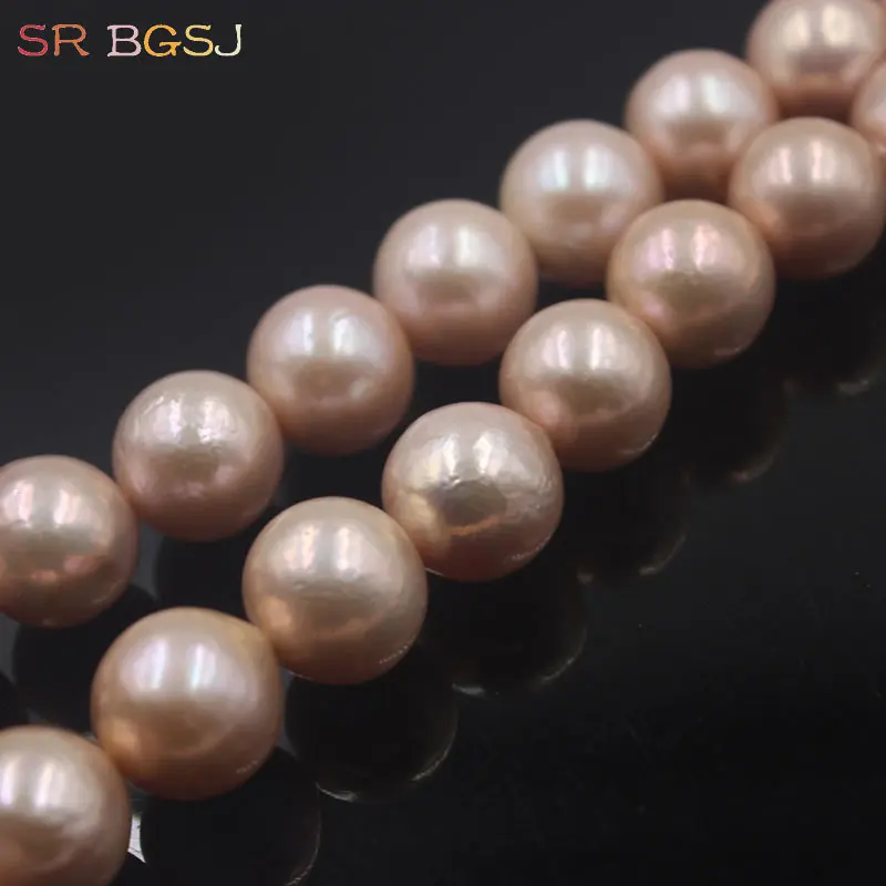 Free Shipping 12 15mm High Quality Graduated Natural 5A Grade Freshwater Big Round Pearl DIY Beads Strand 15&quot|bead bazaar|beaded votive candle