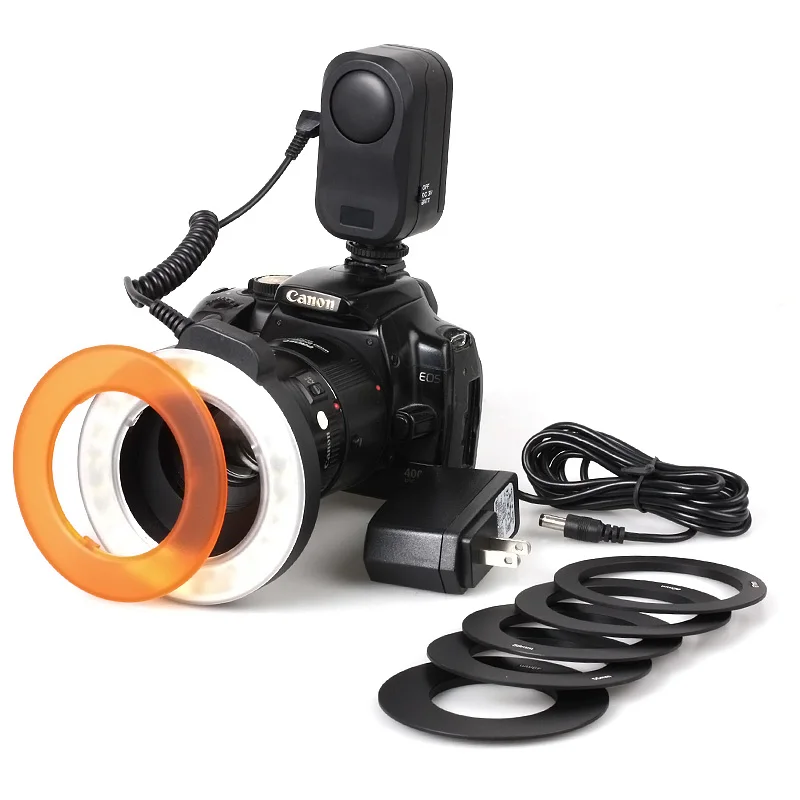 Светодиодный кольцевой светильник W48 для макросъемки Canon 60D 7D 6D 5D Mark II 5D3 70D 600D 650D 550D
