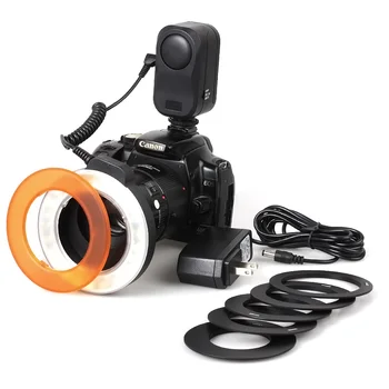 

W48 LED Macro Ring Flash Light For Canon 60D 7D 6D 5D Mark II 5D3 70D 600D 650D 550D,for Nikon D800 D600 D7100 D5100 D5200 D90